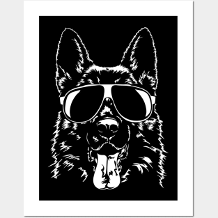 German Shepherd sunglasses cool dog Posters and Art